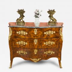 Louis XV Dutch Gilt Bronze Mounted Burl Wood Commode - 115920