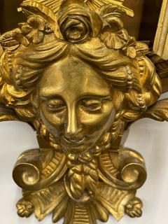 Louis XV Figural Cartel Clock Dore Bronze France 19th 20th c  - 4449896