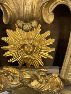 Louis XV Figural Cartel Clock Dore Bronze France 19th 20th c  - 4449905