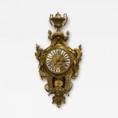 Louis XV Figural Cartel Clock Dore Bronze France 19th 20th c  - 4449918