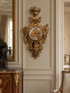 Louis XV Figural Cartel Clock Dore Bronze France 19th Century - 4802420