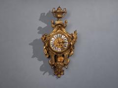 Louis XV Figural Cartel Clock Dore Bronze France 19th Century - 4802421