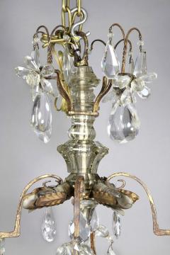 Louis XV Gilded Wrought Iron and Rock Crystal Chandelier - 3785907