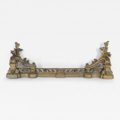 Louis XV Gilt Brass Fireplace Guard or Chenet - 3957245