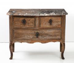 Louis XV Louis XVI French Walnut Painted Commode Pyrenees Marble - 2937796