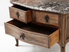Louis XV Louis XVI French Walnut Painted Commode Pyrenees Marble - 2937804