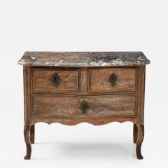 Louis XV Louis XVI French Walnut Painted Commode Pyrenees Marble - 2942426