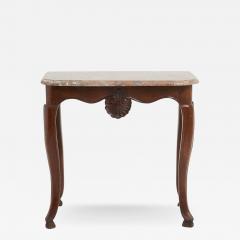 Louis XV Oak and Marble Console Table - 3002261