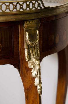 Louis XV Oval Marquetry Side Table - 2146163