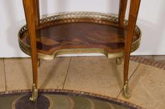 Louis XV Oval Marquetry Side Table - 2146164