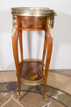 Louis XV Oval Marquetry Side Table - 2146170
