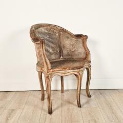 Louis XV Part Painted and Caned Desk Chair - 3557643