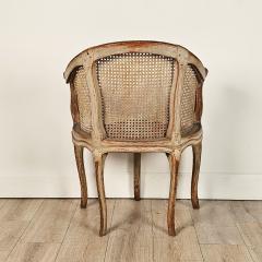 Louis XV Part Painted and Caned Desk Chair - 3557645