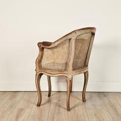 Louis XV Part Painted and Caned Desk Chair - 3557646