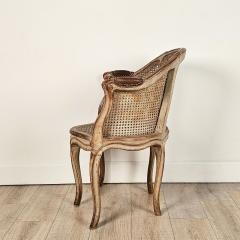 Louis XV Part Painted and Caned Desk Chair - 3557647