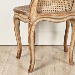 Louis XV Part Painted and Caned Desk Chair - 3557648