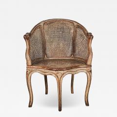 Louis XV Part Painted and Caned Desk Chair - 3560436