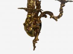 Louis XV Rococo Candle Holder Sconces Bronze Plastic France 20th c  - 4712872