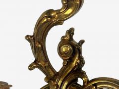 Louis XV Rococo Candle Holder Sconces Bronze Plastic France 20th c  - 4712873