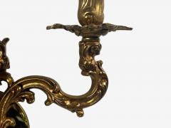 Louis XV Rococo Candle Holder Sconces Bronze Plastic France 20th c  - 4712874