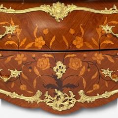 Louis XV Style Bombe Vitrines Ormolu Bronze Inlaid Marquetry France 19th - 3961056