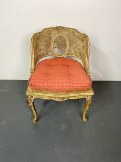 Louis XV Style Boudoir Chair Vanity or Hall Chair Tufted Pillow and Tassels - 2994465