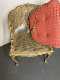 Louis XV Style Boudoir Chair Vanity or Hall Chair Tufted Pillow and Tassels - 2994470