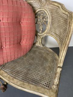 Louis XV Style Boudoir Chair Vanity or Hall Chair Tufted Pillow and Tassels - 2994471