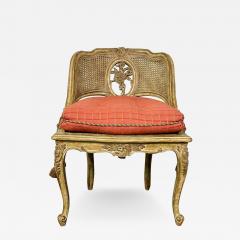 Louis XV Style Boudoir Chair Vanity or Hall Chair Tufted Pillow and Tassels - 3018372