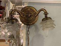 Louis XV Style Brass Double Globe Wall Sconce - 1466407