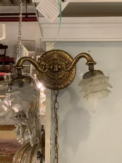 Louis XV Style Brass Double Globe Wall Sconce - 1466409