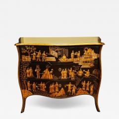 Louis XV Style Chinoiserie Serpentine Chest of Drawers - 3940226