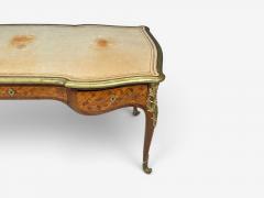 Louis XV Style Executive Desk Marquetry Leather Bronze France 19th 20th c  - 4601071