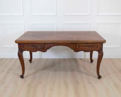Louis XV Style Flat Center Desk in Walnut and Elm - 4737128