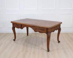Louis XV Style Flat Center Desk in Walnut and Elm - 4737140