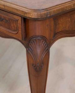 Louis XV Style Flat Center Desk in Walnut and Elm - 4737188