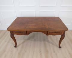 Louis XV Style Flat Center Desk in Walnut and Elm - 4737190