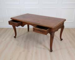 Louis XV Style Flat Center Desk in Walnut and Elm - 4737194
