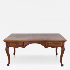 Louis XV Style Flat Center Desk in Walnut and Elm - 4738851