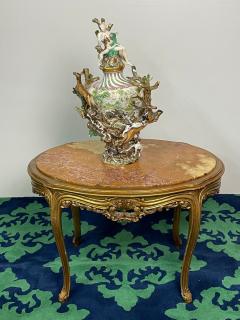 Louis XV Style French Center End Table Giltwood Marble Top Accent Table - 2859335