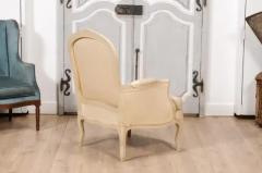 Louis XV Style French Cream Painted Wood Carved Berg res Chairs a Pair - 3564650