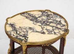 Louis XV Style French Ormolu Mounted Mahogany Table with Marble Top circa 1880 - 1036143
