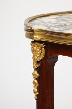 Louis XV Style French Ormolu Mounted Mahogany Table with Marble Top circa 1880 - 1036148