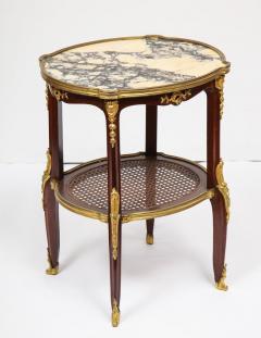 Louis XV Style French Ormolu Mounted Mahogany Table with Marble Top circa 1880 - 1036150