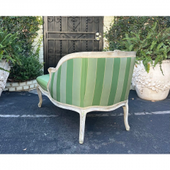 Louis XV Style French Striped Chaise Lounge - 2829894