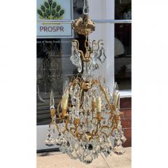 Louis XV Style Gilt Bronze French Crystal Chandelier - 3523289