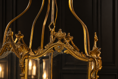 Louis XV Style Gilt Bronze Hexagonal Hall Lantern - 4796426