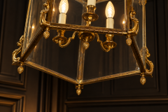 Louis XV Style Gilt Bronze Hexagonal Hall Lantern - 4796427
