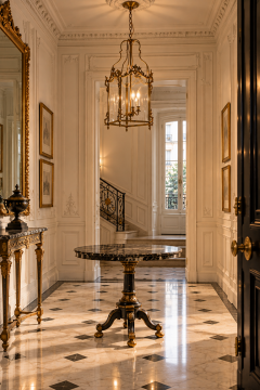 Louis XV Style Gilt Bronze Hexagonal Hall Lantern - 4796428