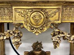 Louis XV Style Giltwood Marble Top Console Hall or Center Table - 2930227